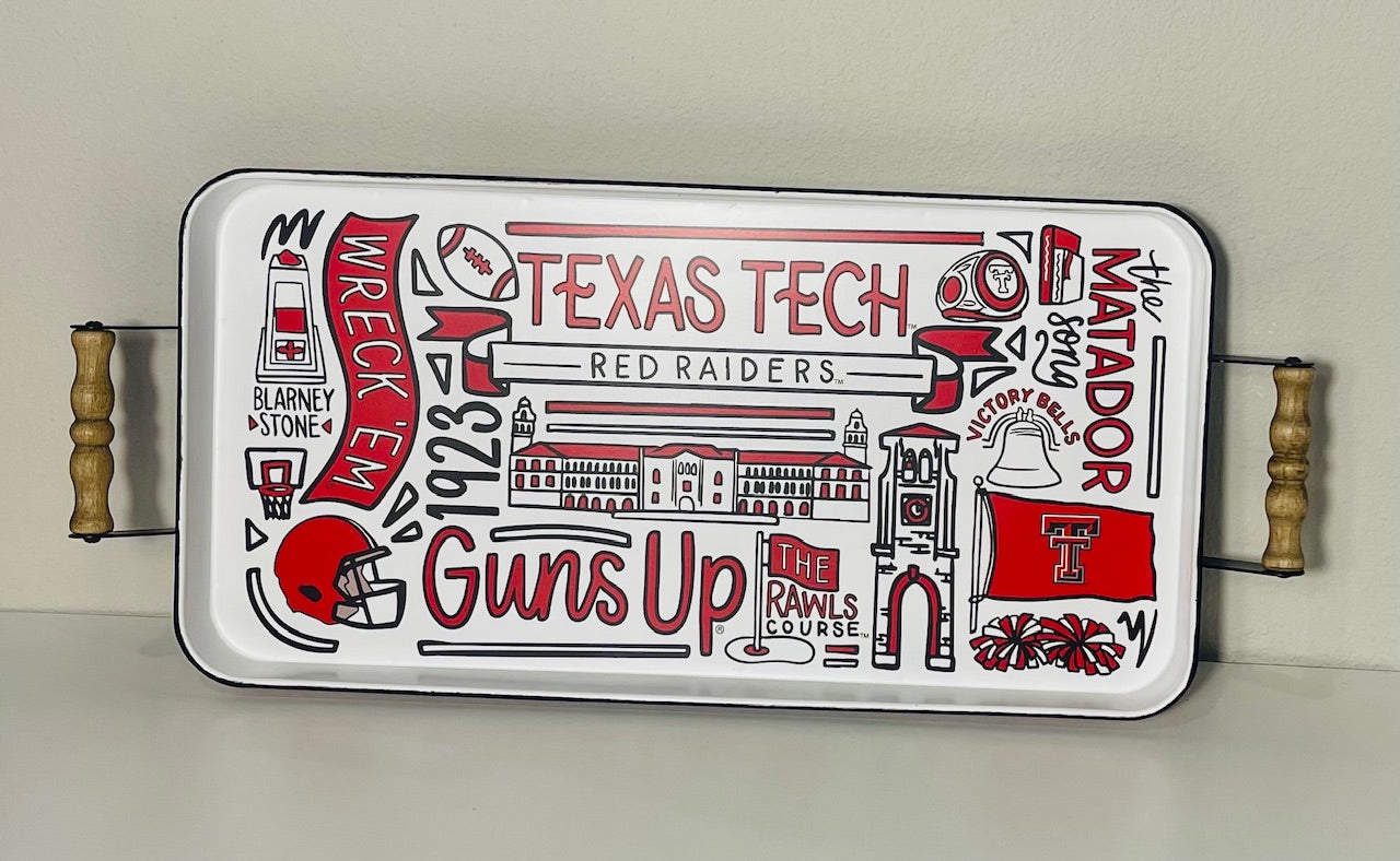 Texas Tech Collage Enamel Tray