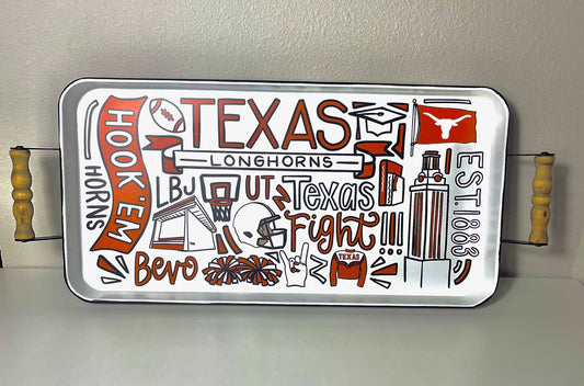 Texas Collage Enamel Tray