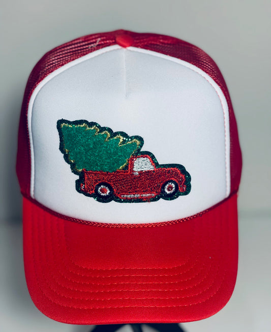 Christmas tree truck hat