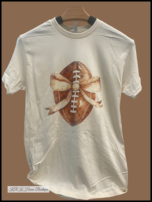 Football bow T-shirt