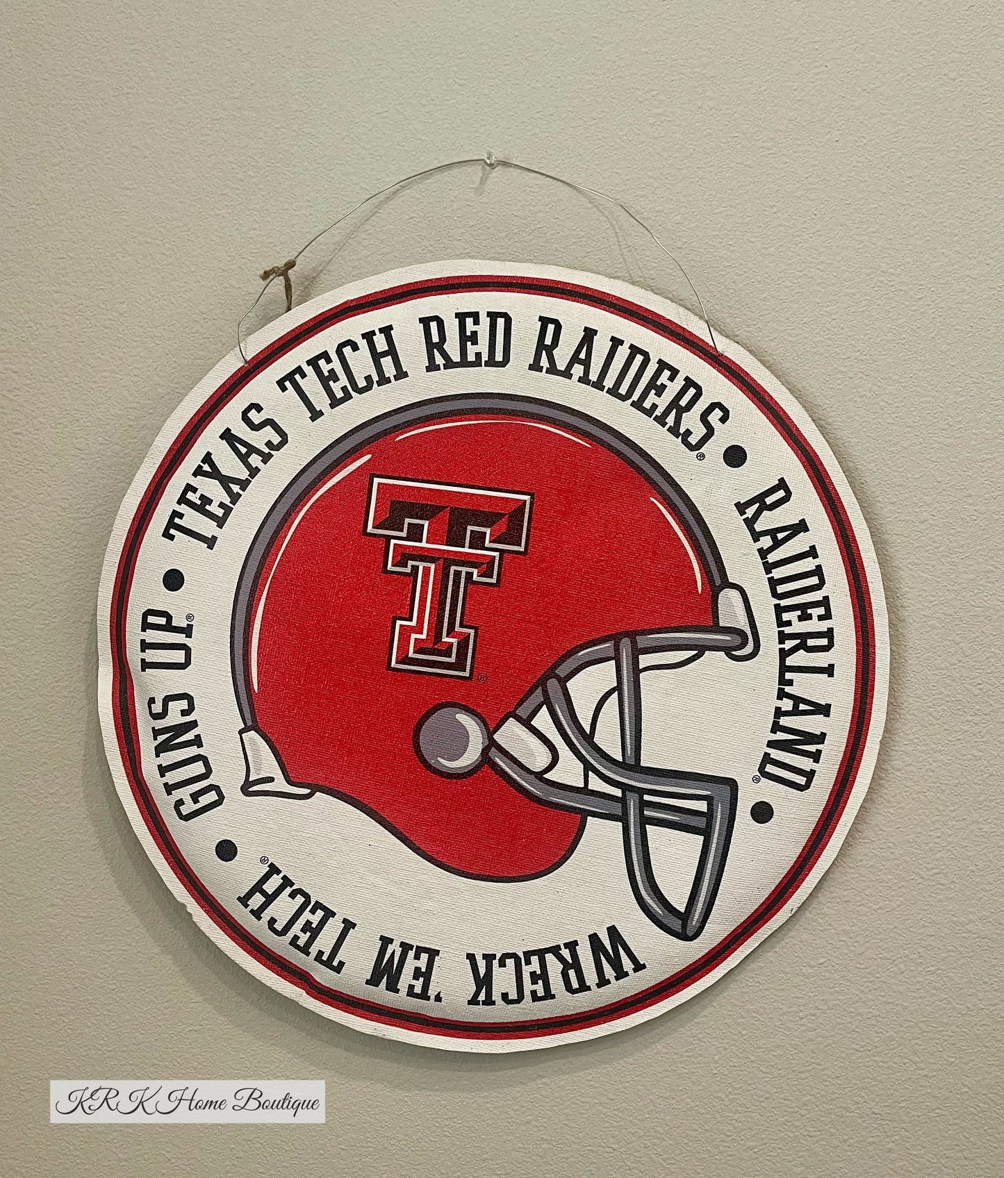 Texas Tech Wreath/Helmet Burlee