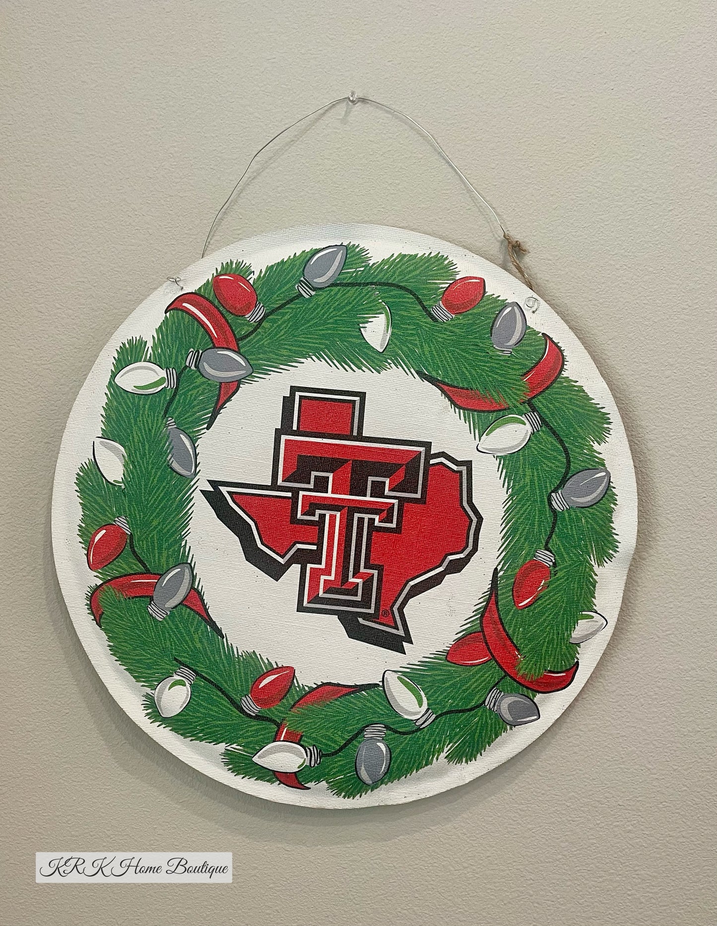 Texas Tech Wreath/Helmet Burlee