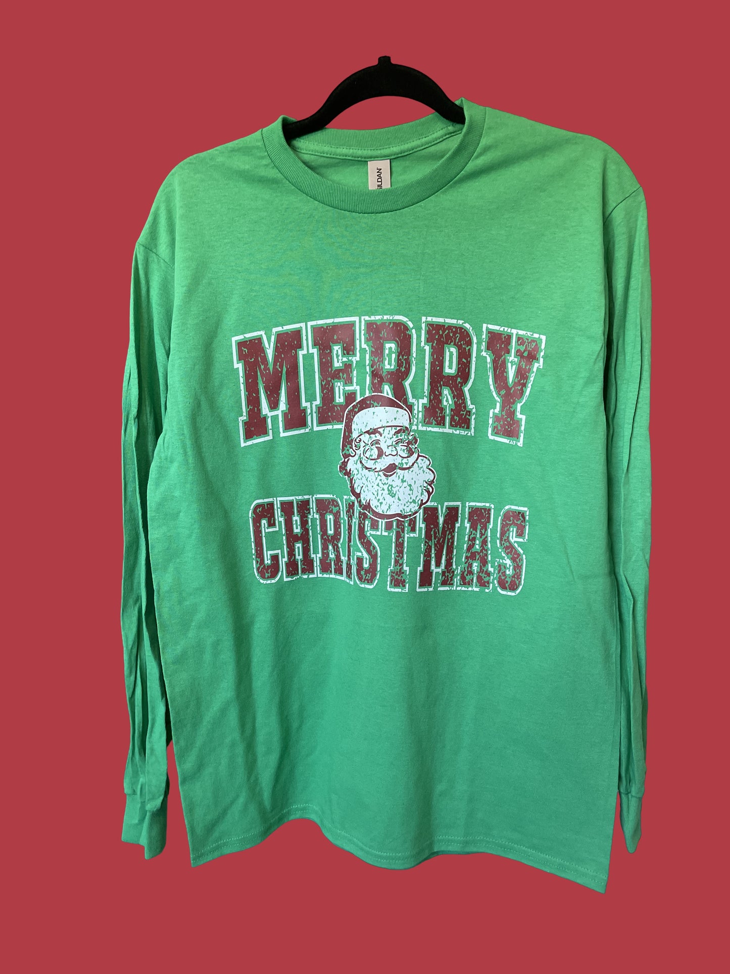 Merry Christmas Green Long Sleeve