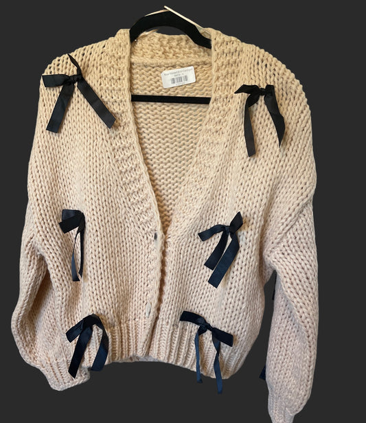 Bow Kissed Knit Cardigan