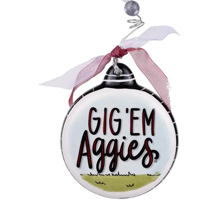 Texas A&M Puff ornament