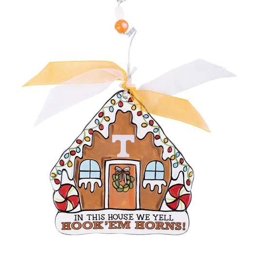 University of Texas ornament- In This House We Yell Hook 'em Horns