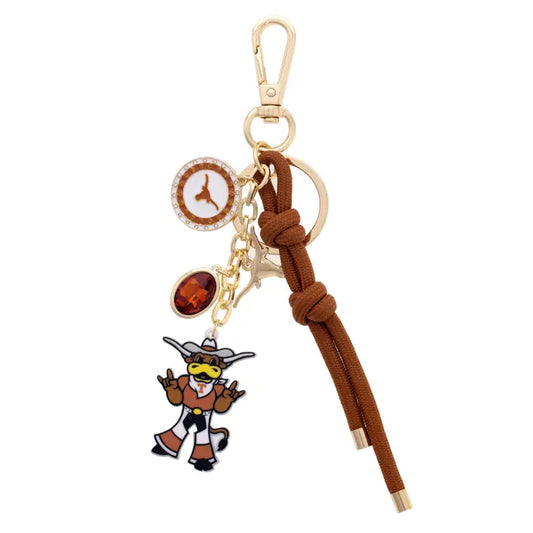 Texas Longhorn Cluster Bag Charm